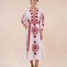 Beautiful Embroidered Cockle Kaftan Dress with Detailed Embroidery designed by Fleur Kakasi